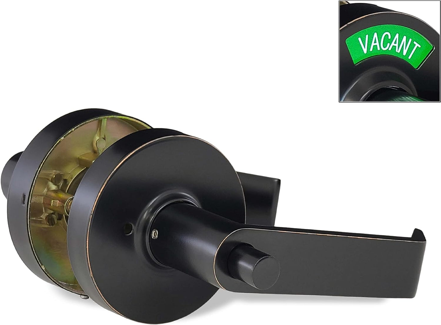 ADA Door Lock with Indicator in Oil Rubbed Bronze - Left-Handed