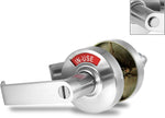 ADA Door Lock with Indicator in Satin Chrome - Left-Handed ADA Door Lock with Indicator in Satin Chrome - Left-Handed