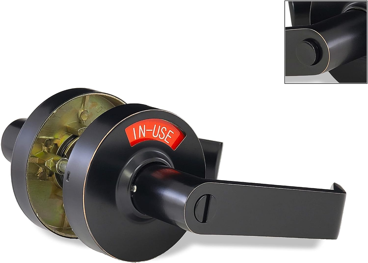 ADA Privacy Indicator Lock and Lever in Oil-Rubbed Bronze | VIZILOK ADA Privacy Indicator Lock and Lever in Oil-Rubbed Bronze | VIZILOK