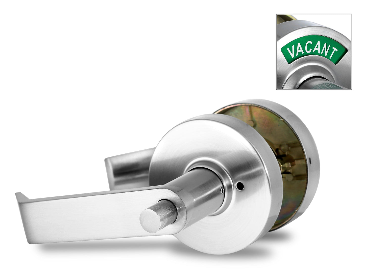 ADA Indicator Door Lock with Keys in Satin Chrome