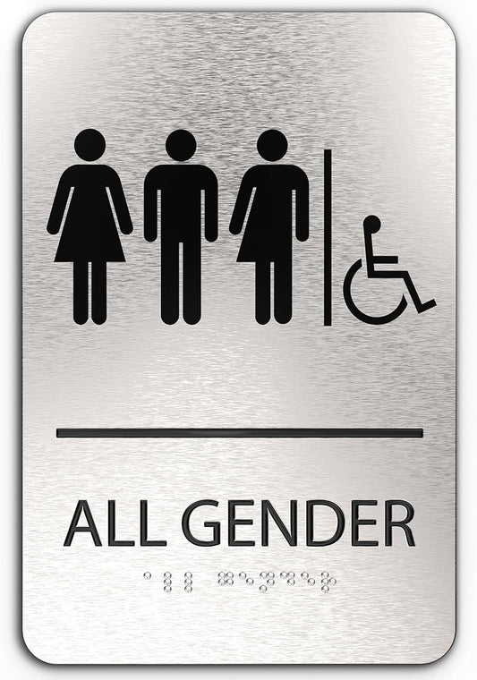 ADA Restroom Sign | All Gender Wheelchair Accessible| 6x9 inches