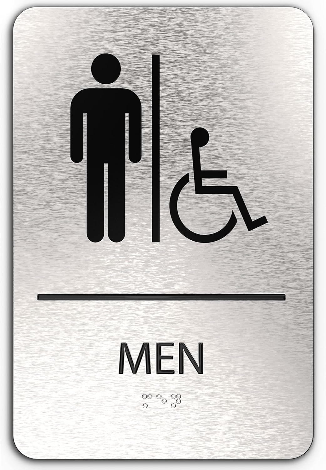ADA Restroom Sign | Men Wheelchair Accessible| 6x9 inches
