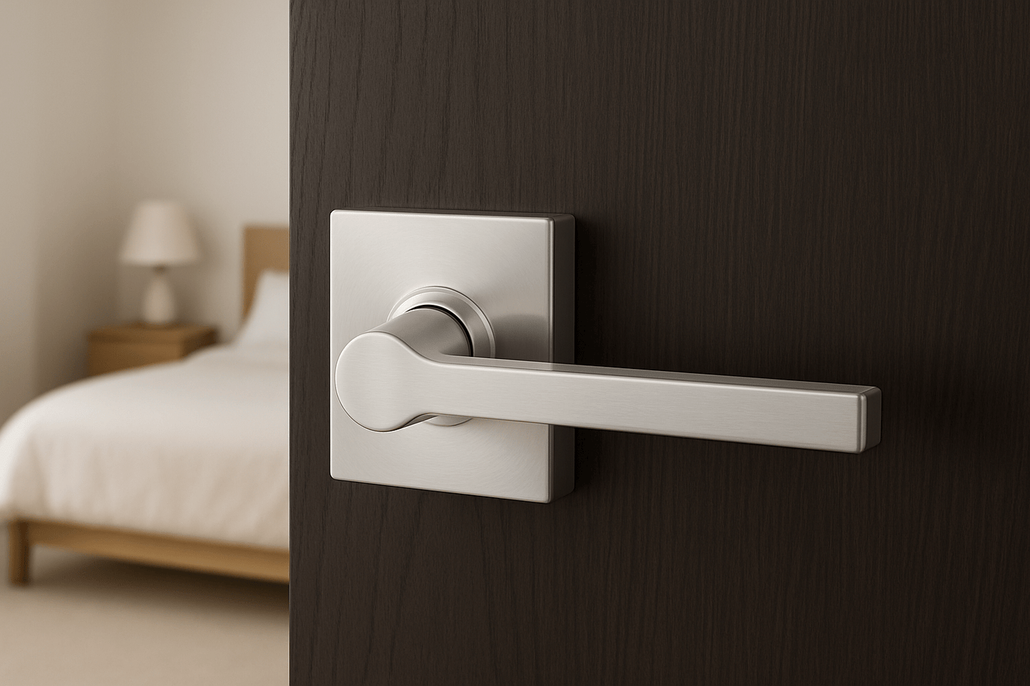 Passage Door Handle in Satin Chrome