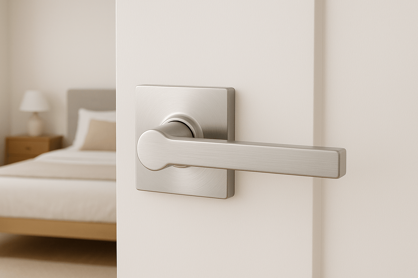 Passage Door Handle in Satin Chrome