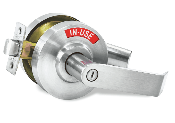 Premium ADA Door Lock with Indicator in Satin Chrome - Reversible