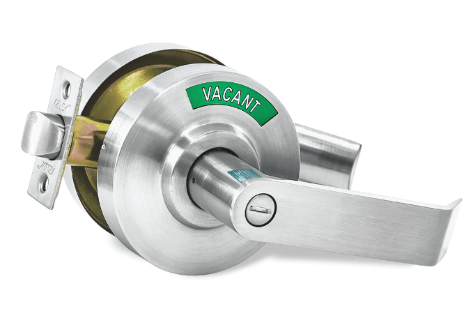 Premium ADA Door Lock with Indicator in Satin Chrome - Reversible