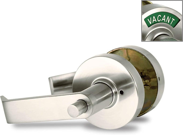 ADA Door Lock with Indicator in Satin Nickel - Right-Handed
