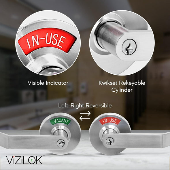 Premium Heavy Duty Commercial Door Lock with Indicator & Keys