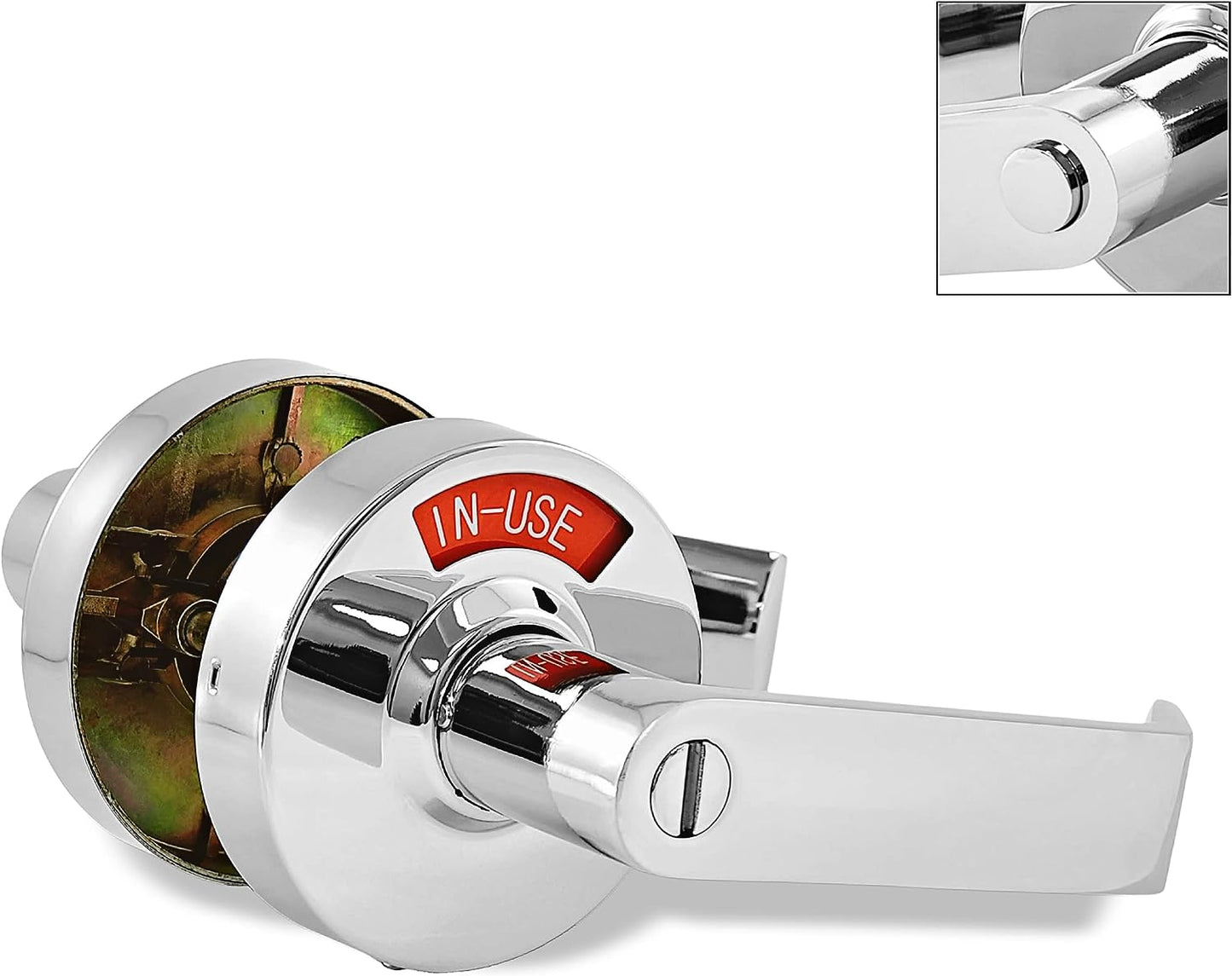 ADA Door Lock with Indicator in Polished Chrome - Right-Handed