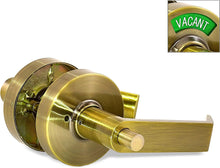 Load image into Gallery viewer, ADA Door Lock with Indicator in Antique Brass - Left-Handed

