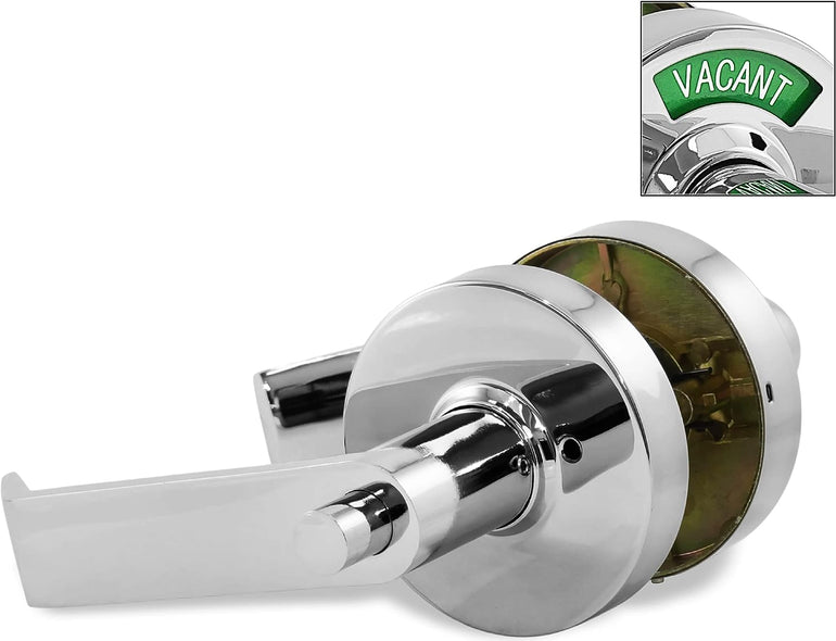 ADA Door Lock with Indicator in Polished Chrome - Right-Handed