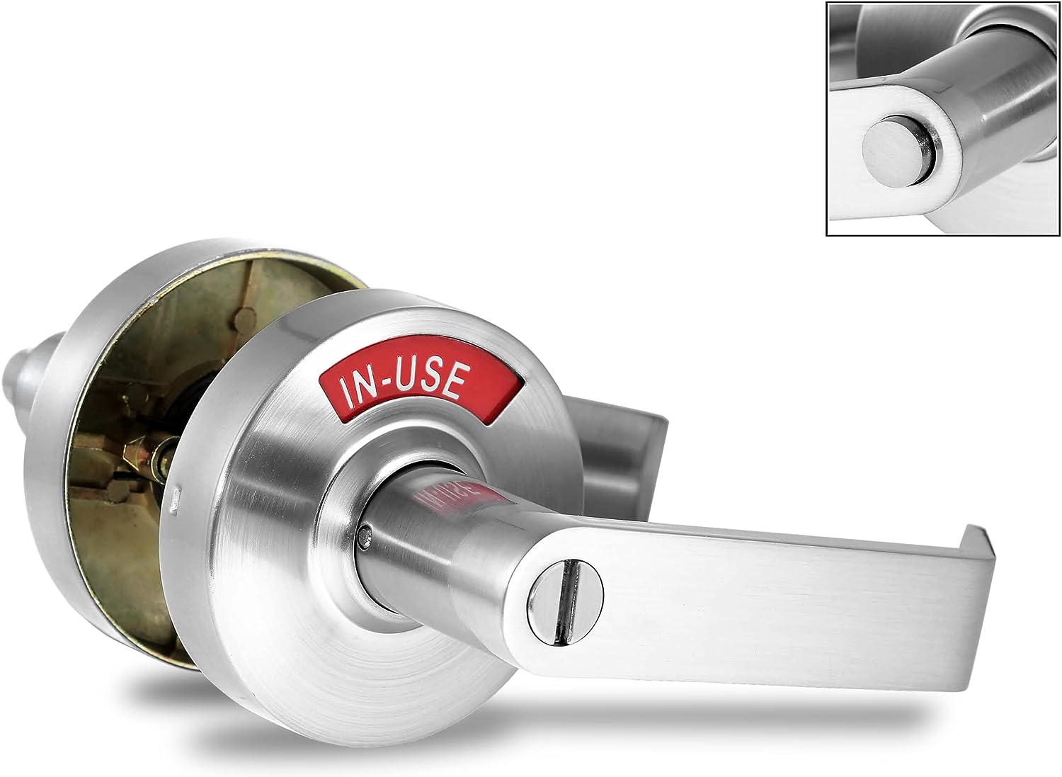 Rok Hardware Satin Nickel Privacy Home Bedroom Closet Door Handle