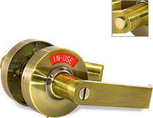 Load image into Gallery viewer, ADA Door Lock with Indicator in Antique Brass - Right-Handed
