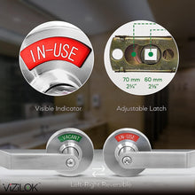Load image into Gallery viewer, Privacy Lock with Occupancy Indicator in Satin Chrome
