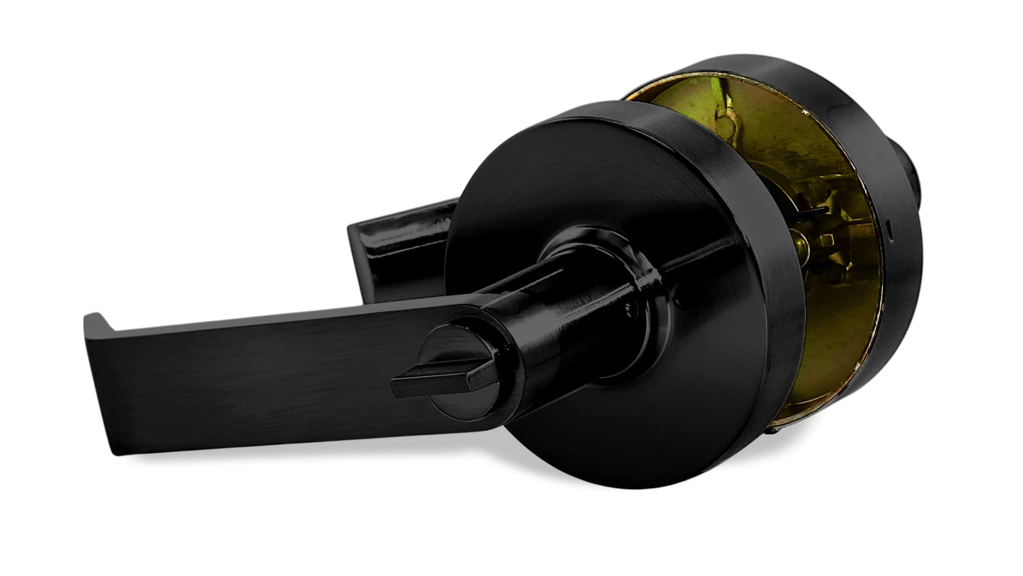 Privacy Door Lock with Occupancy Indicator in Matte Black