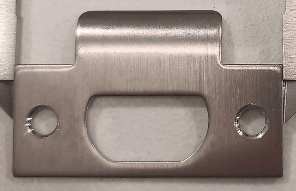 PATIKIL 2-Pack Door Lock Strike Plate – 2-3/4" X 1-9/16" Stainless Steel, T-Design Deadbolt Latch Plate For Interior/Exterior Doors, Silver