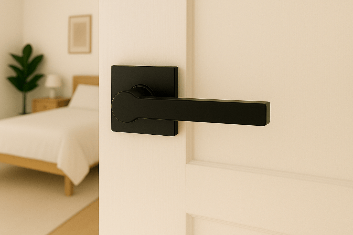 Passage Door Handle in Matte Black