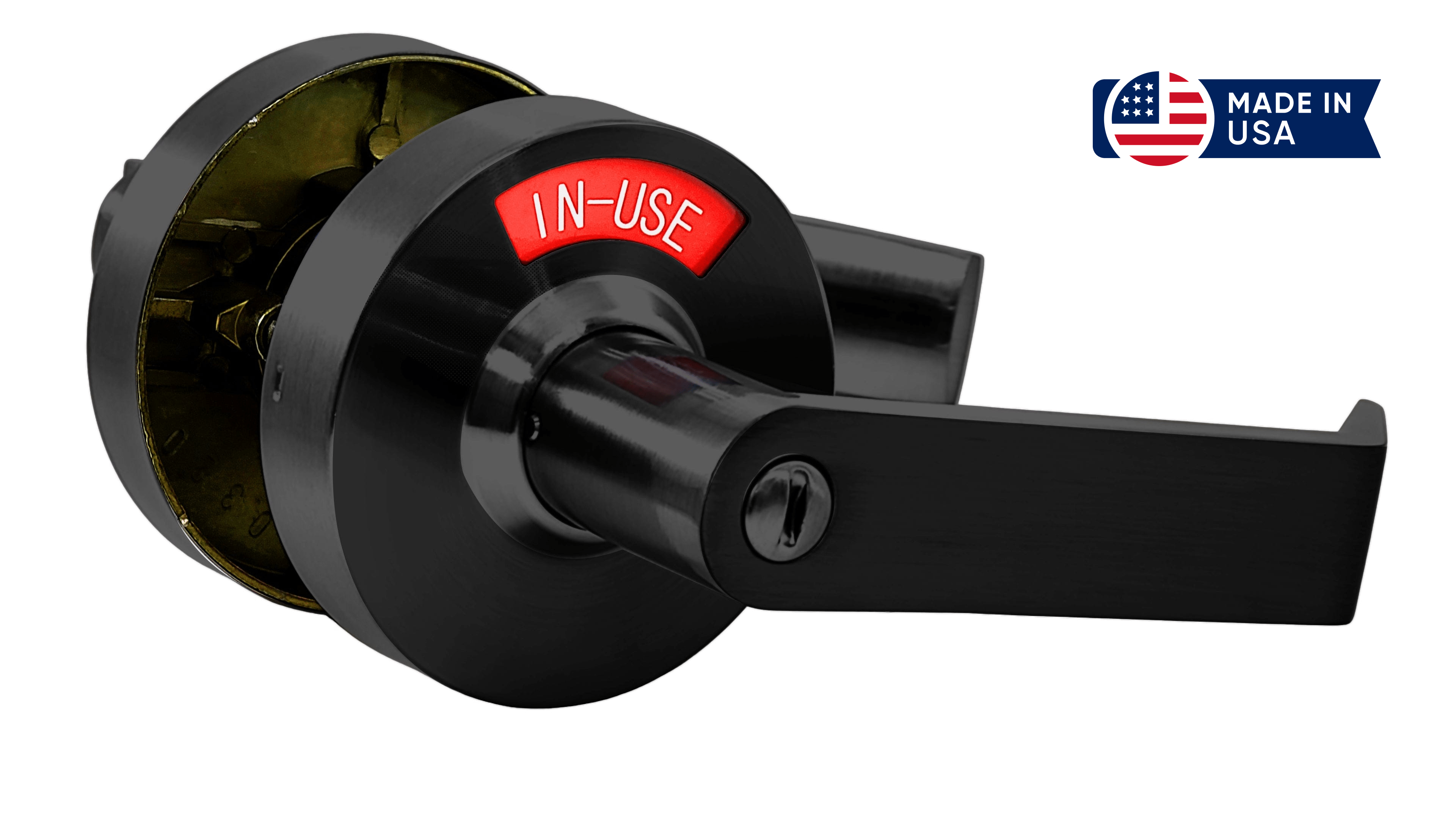 Privacy Door Lock with Occupancy Indicator in Matte Black | VIZILOK®