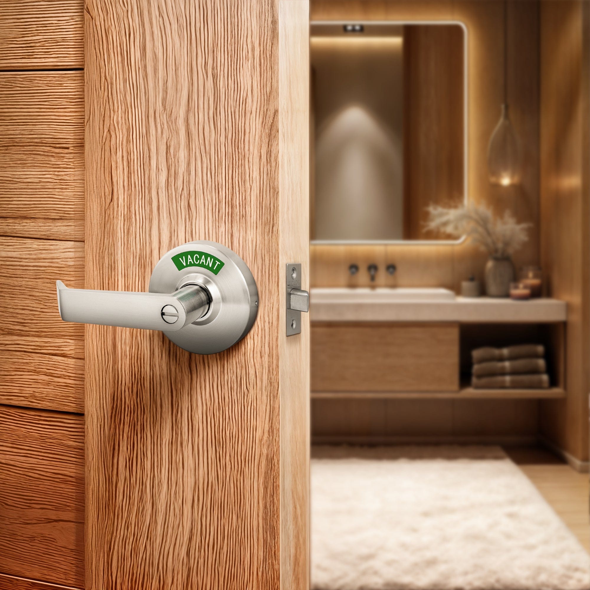 Premium ADA Door Lock with Indicator in Satin Chrome – VIZILOK