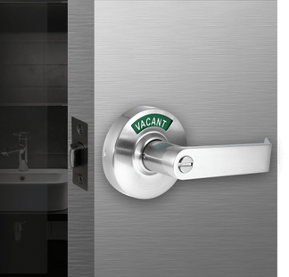 ADA Privacy Indicator Lock and Lever in 26D Satin Chrome | VIZILOK™