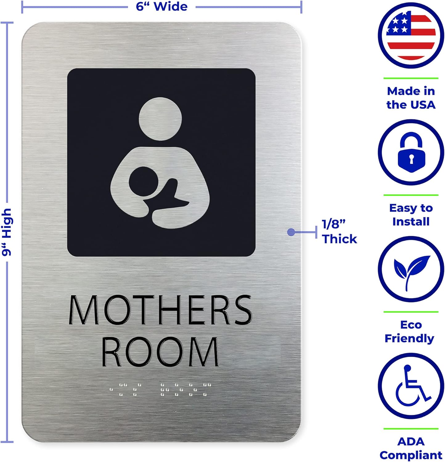 ADA Mothers Room Sign | Nursing Room Sign | 6x9 inches