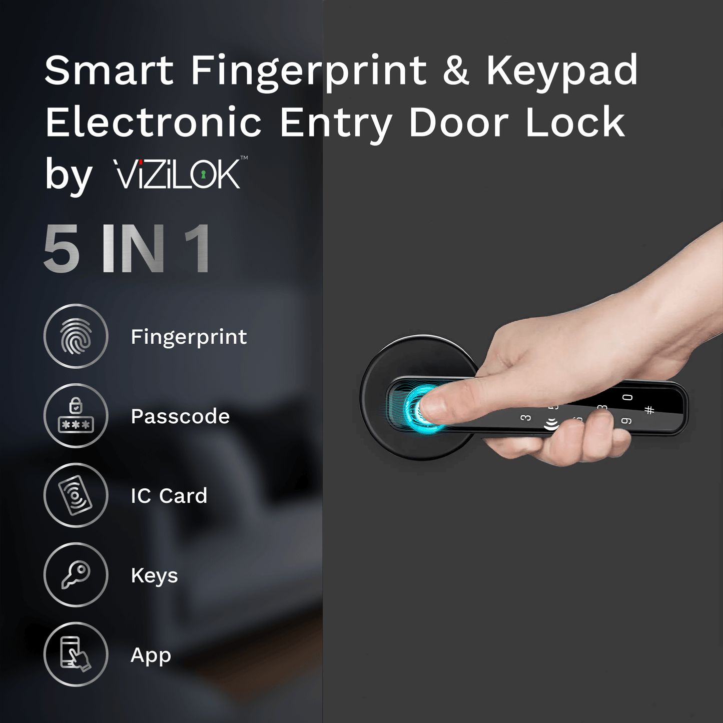 Smart Fingerprint & Keypad Electronic Door Lock