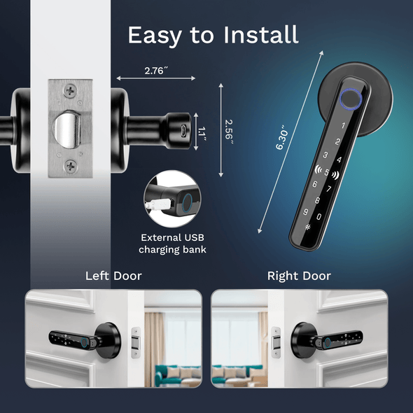 Smart Fingerprint & Keypad Electronic Door Lock