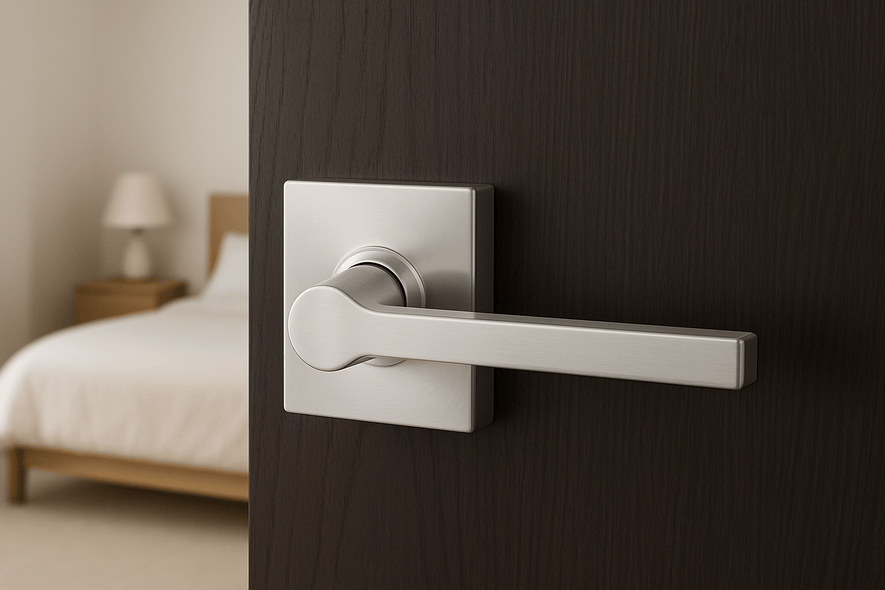 Passage Door Handle in Satin Chrome