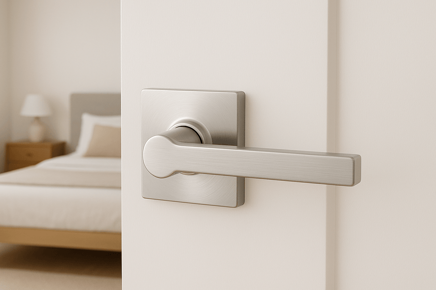Passage Door Handle in Satin Chrome