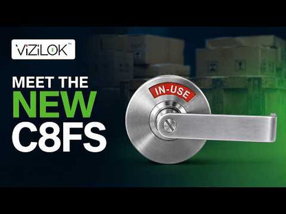 Premium ADA Door Lock with Indicator in Satin Chrome - Reversible