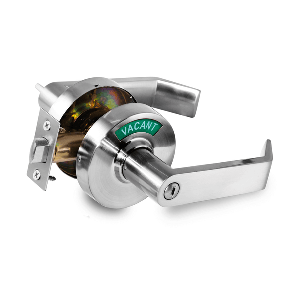 Privacy Lock with Occupancy Indicator in Satin Chrome